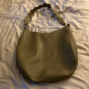Green Anthropologie slouchy purse